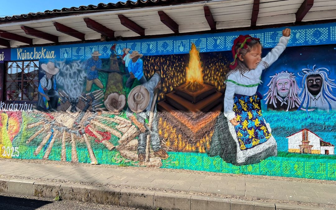 Destacado muralista de Omaha participa en el Año Nuevo Purépecha en Michoacán