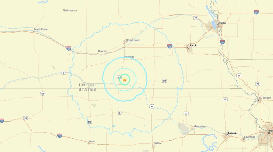 4.1 de magnitud: un sismo sacude el centro-sur de Nebraska, según el USGS