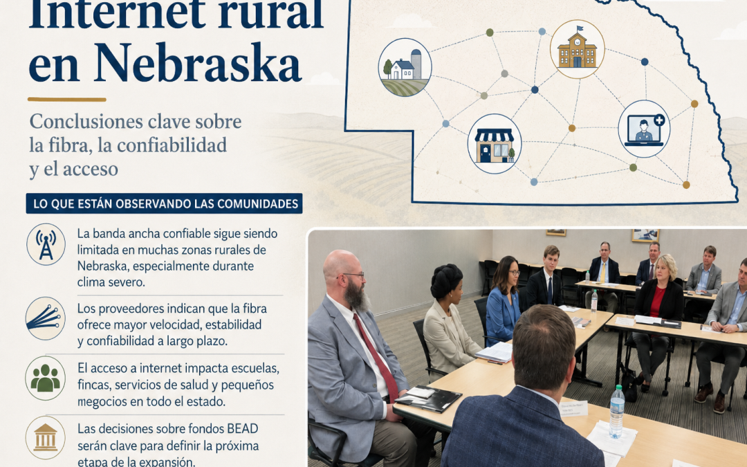 Internet rural en Nebraska: nuevo enfoque en la fibra y la confiabilidad