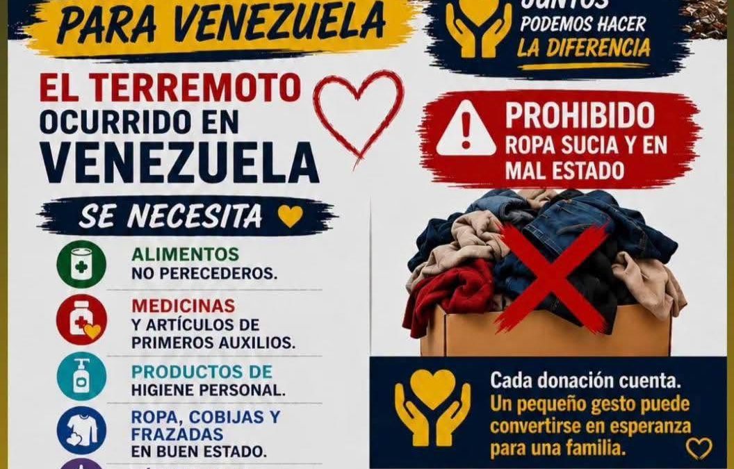 Centro de acopio en Omaha actualiza prioridades para apoyar a Venezuela