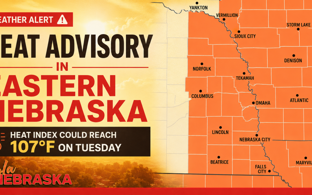Heat advisory in effect for eastern Nebraska this Tuesday