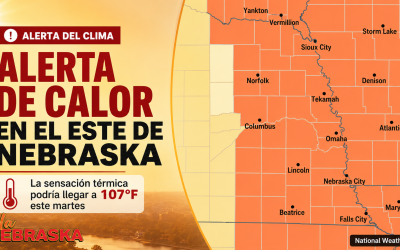 Alerta de calor estará vigente en el este de Nebraska este martes