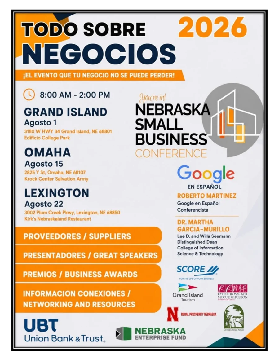2026 Nebraska Small Business Conference in Grand Island, Omaha and Lexington